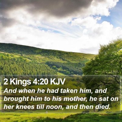 2 Kings 4:20 KJV Bible Verse Image