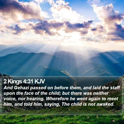 2 Kings 4:31 KJV Bible Verse Image