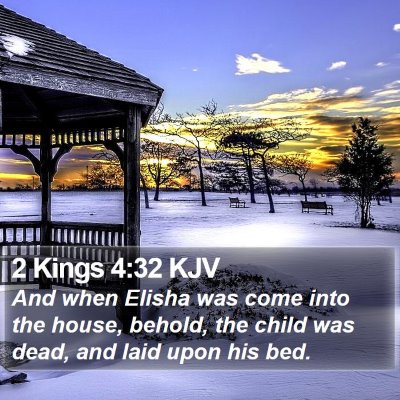 2 Kings 4:32 KJV Bible Verse Image