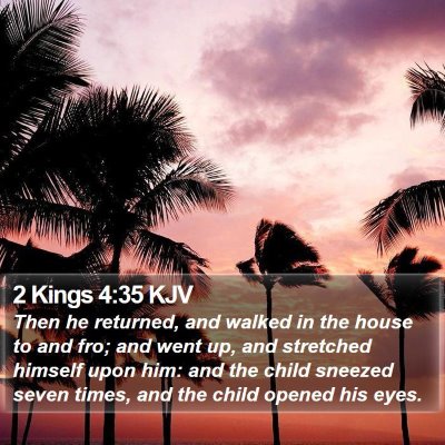 2 Kings 4:35 KJV Bible Verse Image