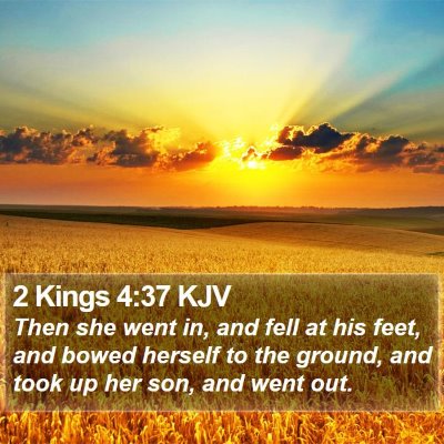 2 Kings 4:37 KJV Bible Verse Image