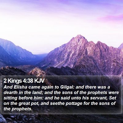 2 Kings 4:38 KJV Bible Verse Image