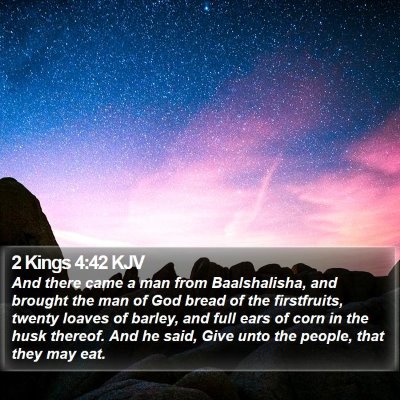 2 Kings 4:42 KJV Bible Verse Image