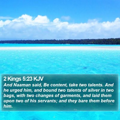2 Kings 5:23 KJV Bible Verse Image