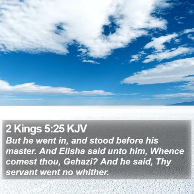 2 Kings 5:25 KJV Bible Verse Image