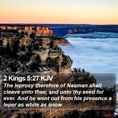 2 Kings 5:27 KJV Bible Verse Image