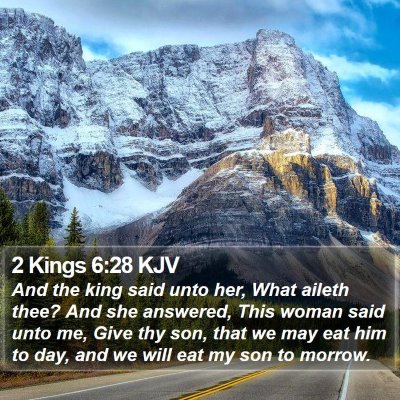 2 Kings 6:28 KJV Bible Verse Image