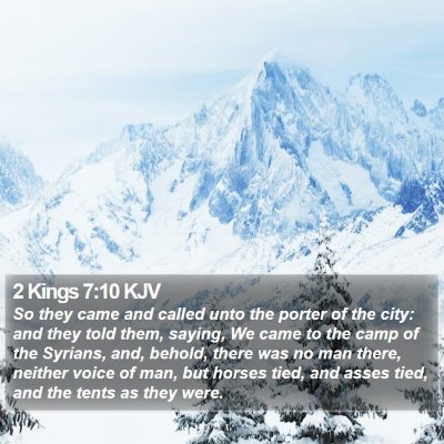 2 Kings 7:10 KJV Bible Verse Image