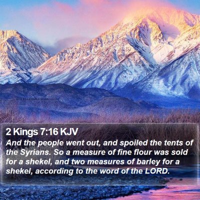 2 Kings 7:16 KJV Bible Verse Image