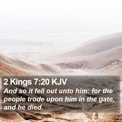 2 Kings 7:20 KJV Bible Verse Image