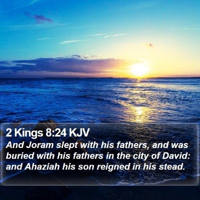 2 Kings 8:24 KJV Bible Verse Image