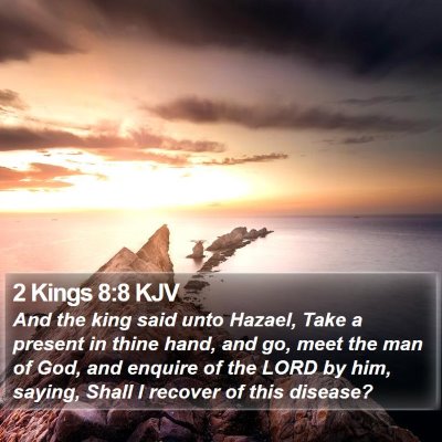 2 Kings 8:8 KJV Bible Verse Image
