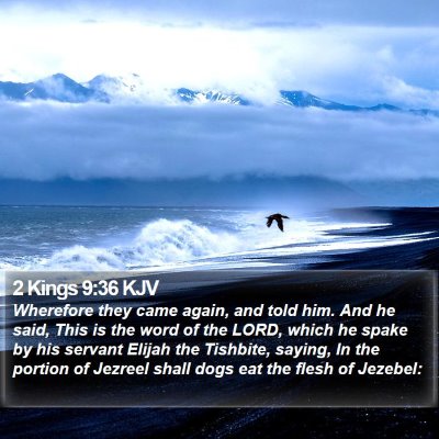 2 Kings 9:36 KJV Bible Verse Image