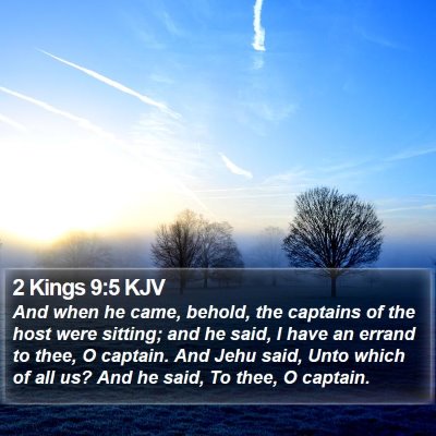 2 Kings 9:5 KJV Bible Verse Image