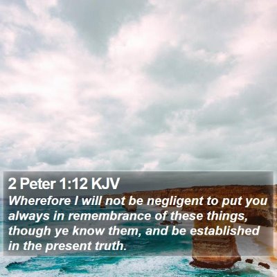 2 Peter 1:12 KJV Bible Verse Image