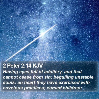 2 Peter 2:14 KJV Bible Verse Image