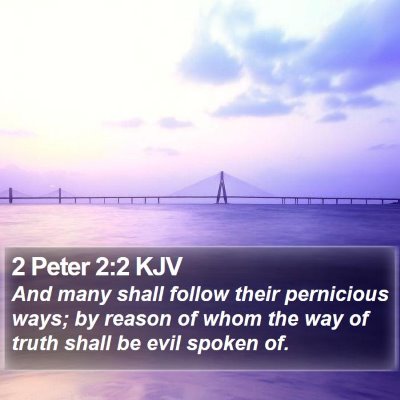2 Peter 2:2 KJV Bible Verse Image