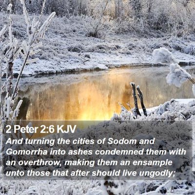 2 Peter 2:6 KJV Bible Verse Image