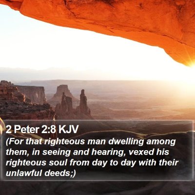 2 Peter 2:8 KJV Bible Verse Image