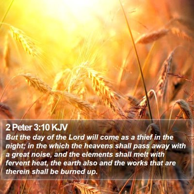 2 Peter 3:10 KJV Bible Verse Image