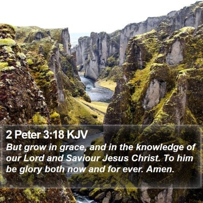 2 Peter 3:18 KJV Bible Verse Image