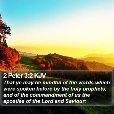 2 Peter 3:2 KJV Bible Verse Image