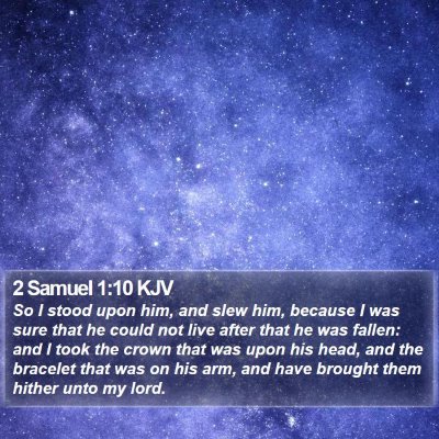 2 Samuel 1:10 KJV Bible Verse Image