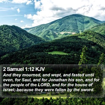 2 Samuel 1:12 KJV Bible Verse Image