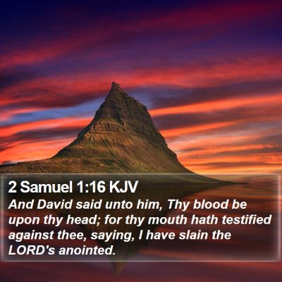 2 Samuel 1:16 KJV Bible Verse Image