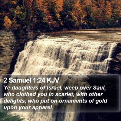 2 Samuel 1:24 KJV Bible Verse Image