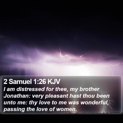 2 Samuel 1:26 KJV Bible Verse Image