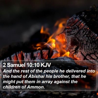 2 Samuel 10:10 KJV Bible Verse Image