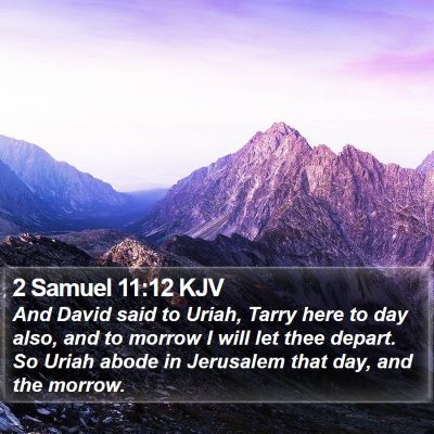 2 Samuel 11:12 KJV Bible Verse Image