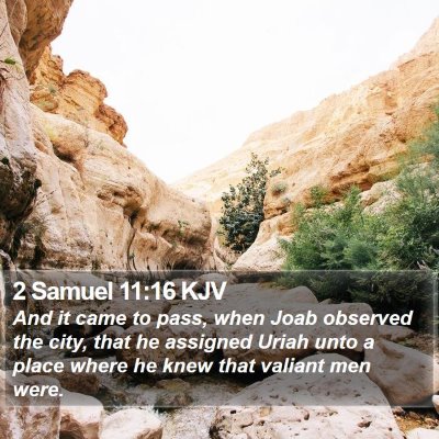 2 Samuel 11:16 KJV Bible Verse Image