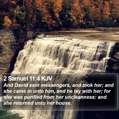 2 Samuel 11:4 KJV Bible Verse Image