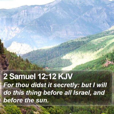 2 Samuel 12:12 KJV Bible Verse Image