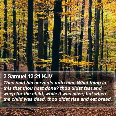 2 Samuel 12:21 KJV Bible Verse Image