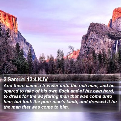2 Samuel 12:4 KJV Bible Verse Image