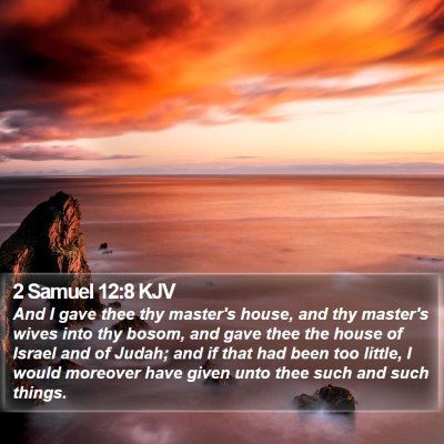 2 Samuel 12:8 KJV Bible Verse Image