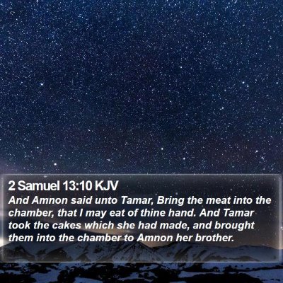 2 Samuel 13:10 KJV Bible Verse Image
