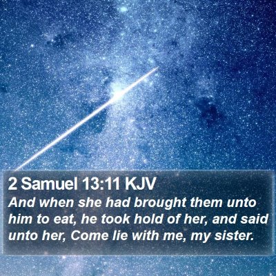 2 Samuel 13:11 KJV Bible Verse Image