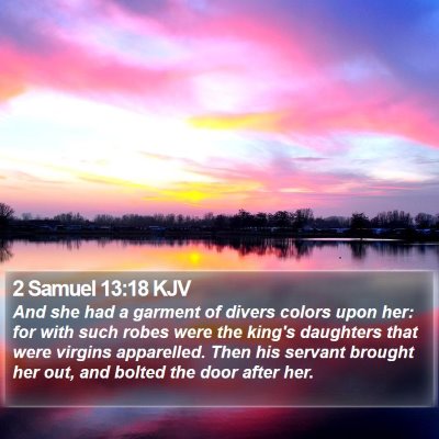 2 Samuel 13:18 KJV Bible Verse Image