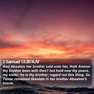 2 Samuel 13:20 KJV Bible Verse Image