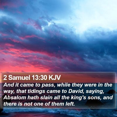 2 Samuel 13:30 KJV Bible Verse Image