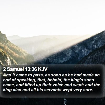 2 Samuel 13:36 KJV Bible Verse Image