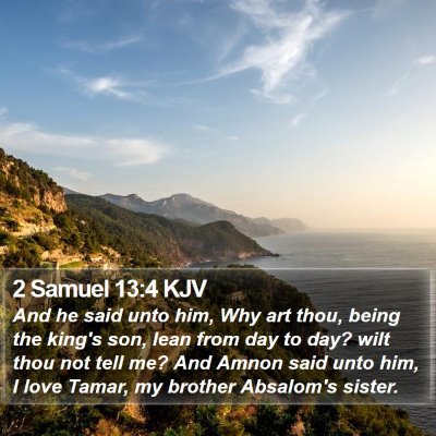 2 Samuel 13:4 KJV Bible Verse Image