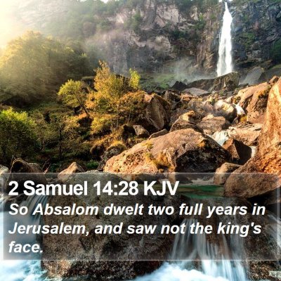 2 Samuel 14:28 KJV Bible Verse Image
