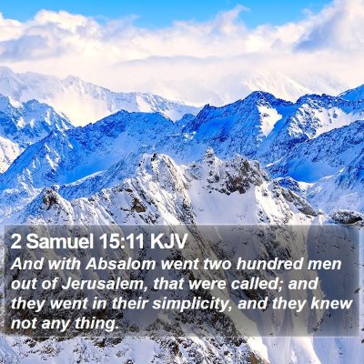 2 Samuel 15:11 KJV Bible Verse Image