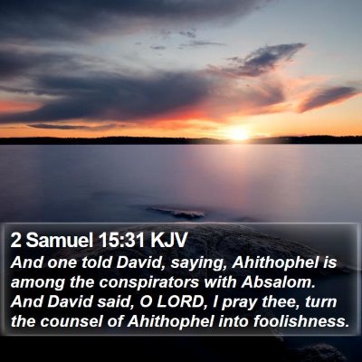 2 Samuel 15:31 KJV Bible Verse Image
