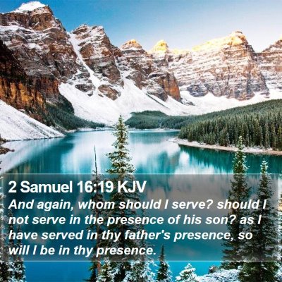 2 Samuel 16:19 KJV Bible Verse Image